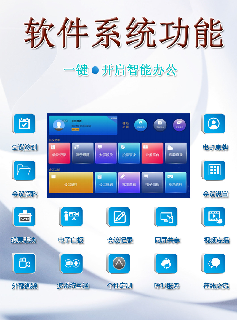 昕意平板會(huì)議系統(tǒng)L7 軟硬件一體化的智能無(wú)紙化辦公解決方案